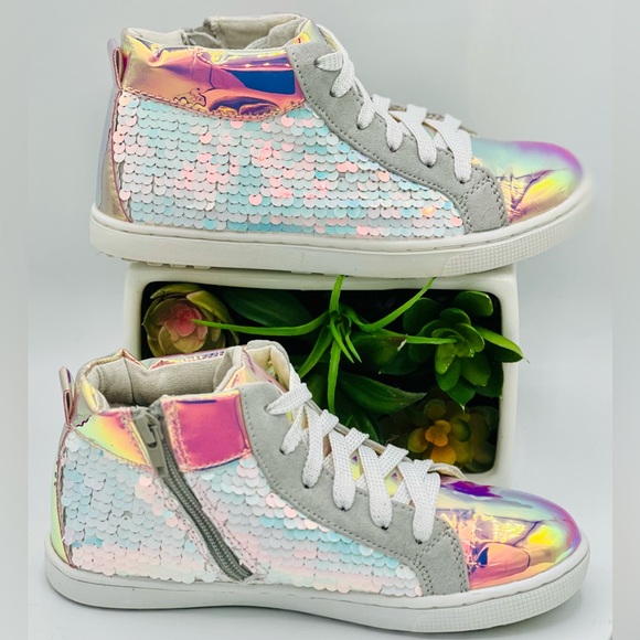 Justice Shoes Justice Youth Sneakers With Sequins And An Iridescent